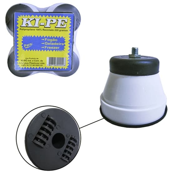Kit 4 Pé para Fogão Geladeira Freezer gabinete lavadoras Com Rodinhas Universal Redondo