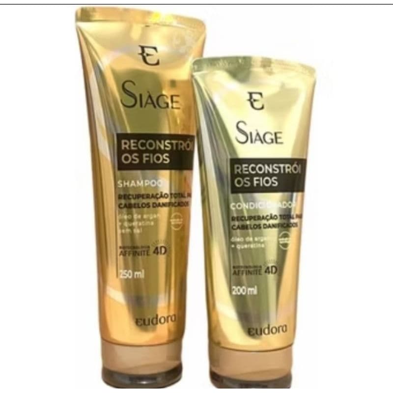 Combo Shampoo e Condicionador  Reconstroi os Fios Siage Eudora