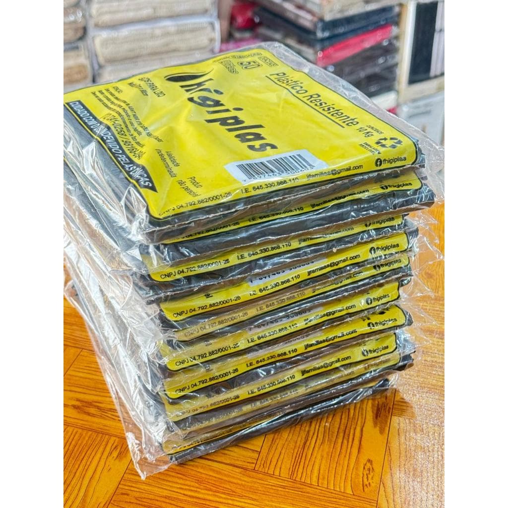 KIT COM 50 SACO DE LIXO 50 LITROS REFORÇADO