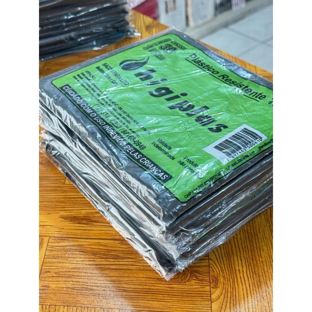 KIT COM 50 SACOS DE LIXO 30 LITROS REFORÇADO