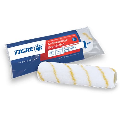 Kit com 5 Rolo Antirrespingo Lã  230mm Referencia 1376 Tigre
