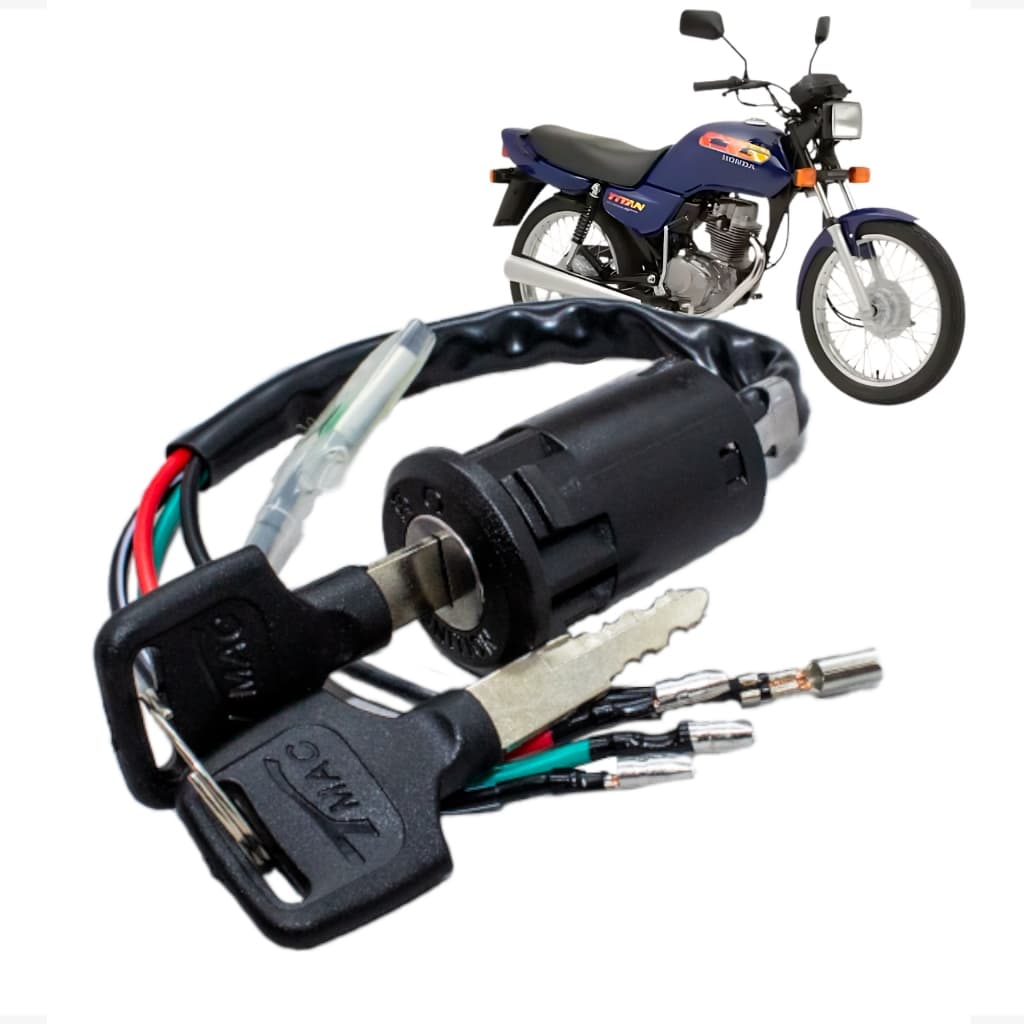 Chave de Ignição Contato Da CG Titan 125 Cargo KS Ano 1995 1996 1997 1998 1999 Miolo Para Fan Cg125