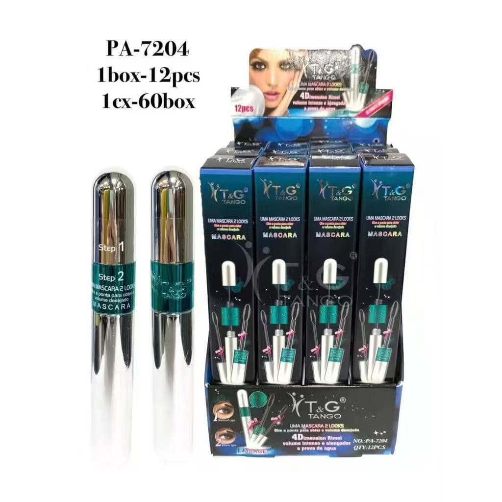 Kit 6/12 unidades Máscara Para Cílios A Prova D’Água 2 em 1 4D Tango PA-7204