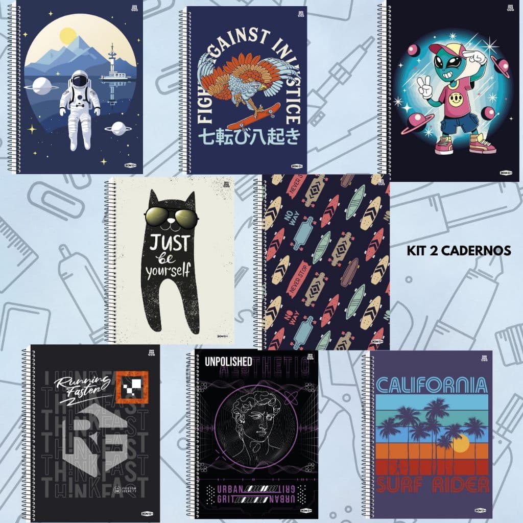 Caderno Unidade  Universitário 15 Matéria CD 240 Folhas Animativa - Bom D+ Masculino SD