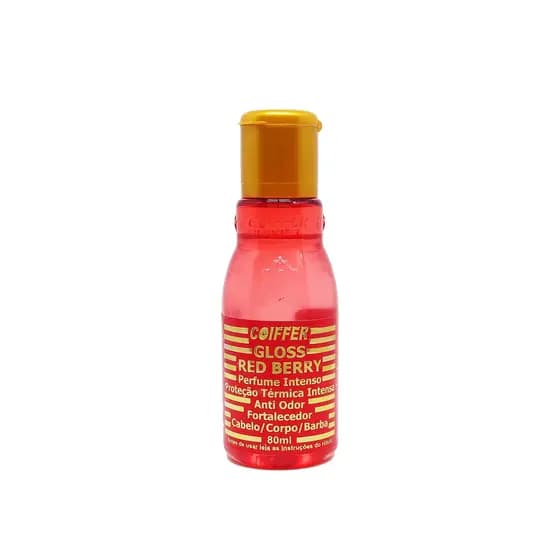 Coiffer Gloss Reparador de Pontas Red Berry 80ml Proteção Térmica, Brilho e Perfume