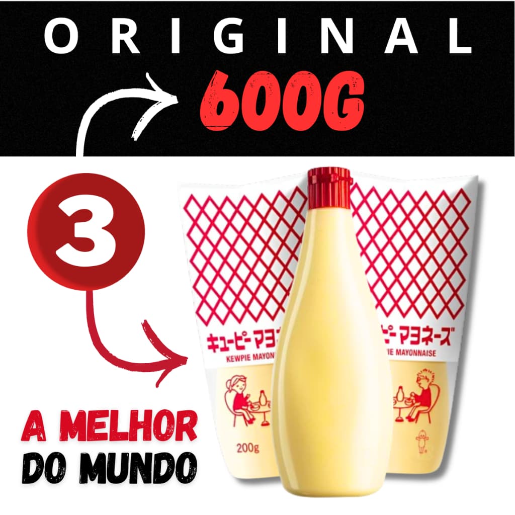 Maionese Kewpie até 600g Melhor do Mundo Japonesa - Especial para Sushi Japão Oriental