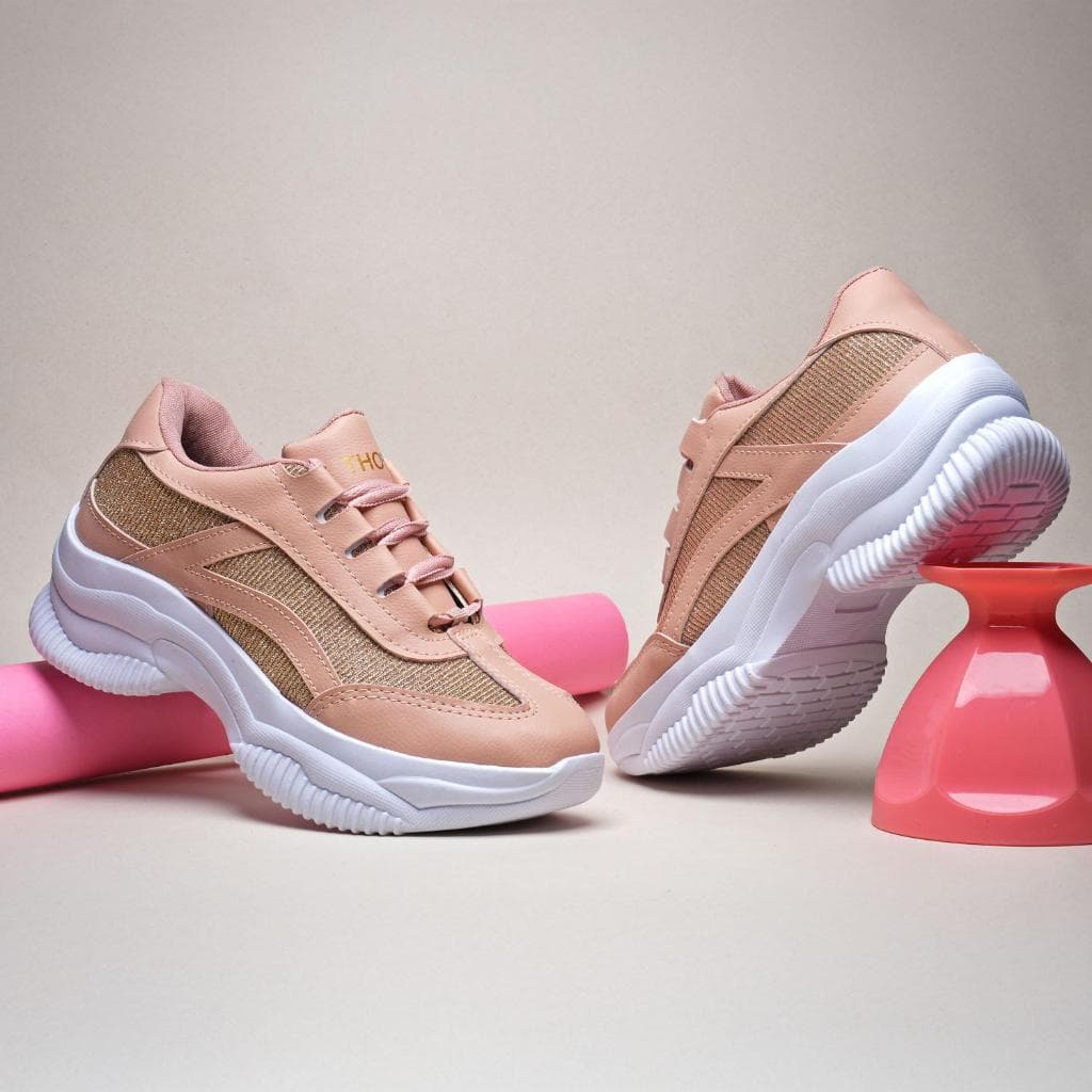Tênis Feminino Thows Plataforma Casual Sneaker Femme Sapato Branco