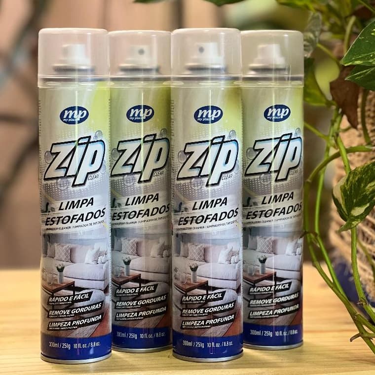 Limpa Estofados Multiuso Spray Zip Clean 300ml/251g - 4 Unidades