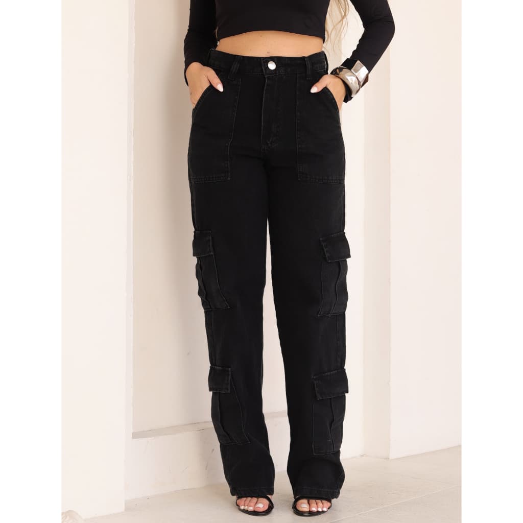 Calça Feminina Cargo Estilo 4 bolsos