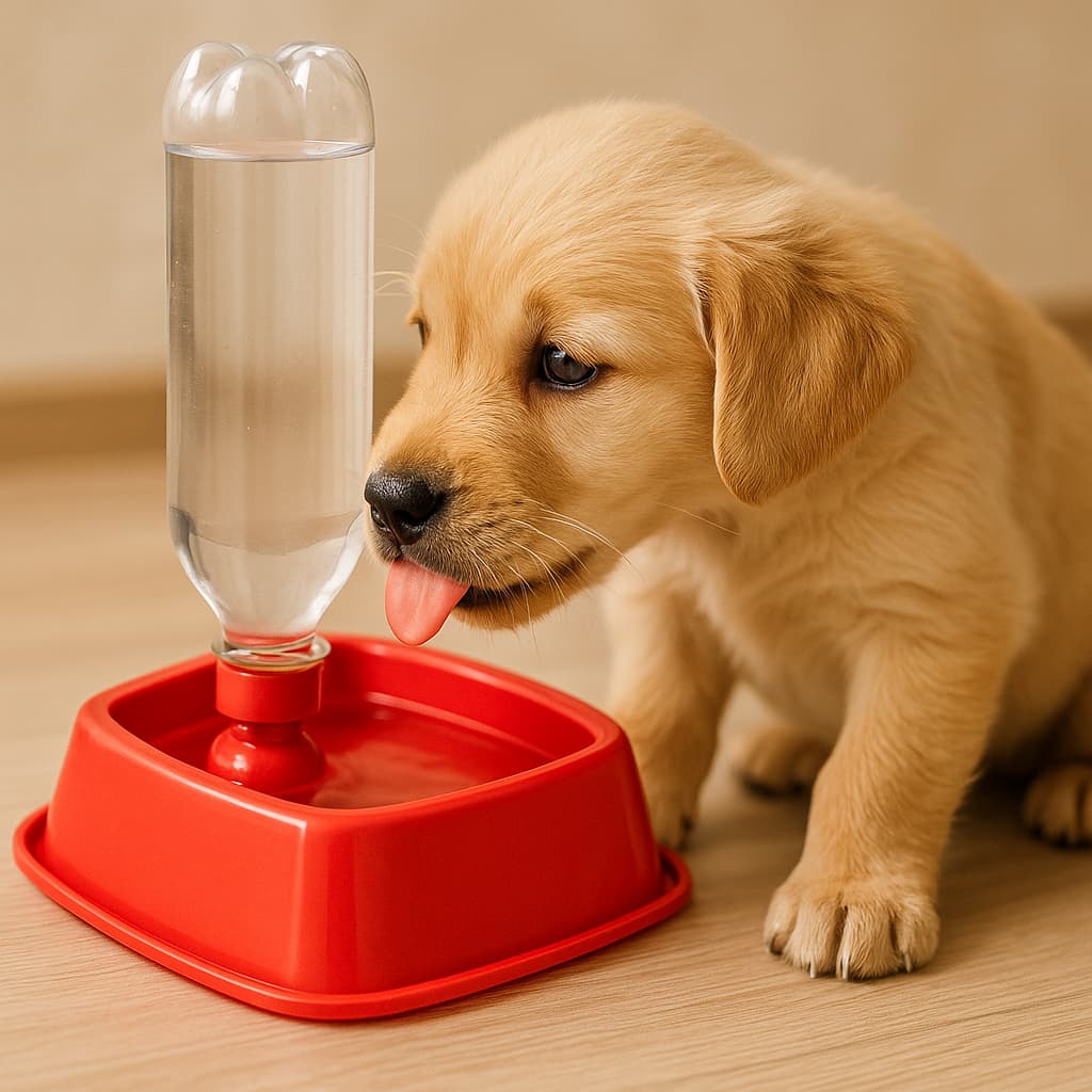 Bebedouro para cachorro 450ml com suporte de garrafa pet Bebedouro Quadrado Bebedouro 450ml