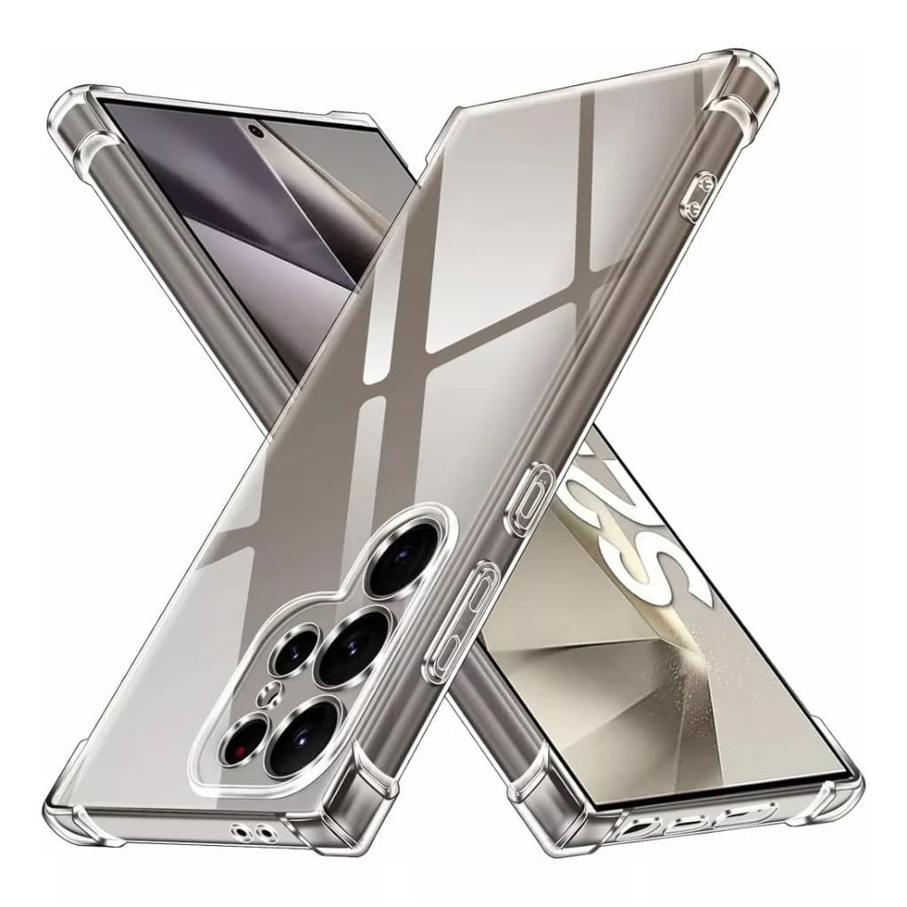 2 Capas Capinha Anti Impacto Transparente Para Samsung Galaxy S25 Ultra