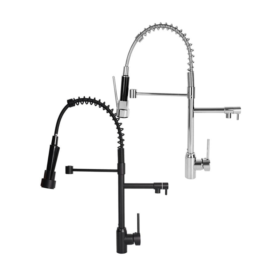 Torneira de Cozinha Gourmet Monocomando Extensível Cromada Bica Flexível Ducha Push Pull Latão Bancada