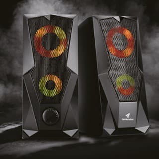 Caixa de Som para PC Computador De Mesa MONSTER - Som Potente com Efeitos de LED Dinâmicos - G777