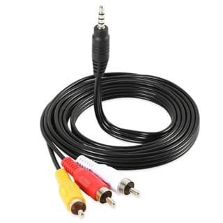 Cabo Adaptador Auxilar P2 X 3 RCA Macho Audio 1.5 Metro Celular Computador TV Caixa de Som