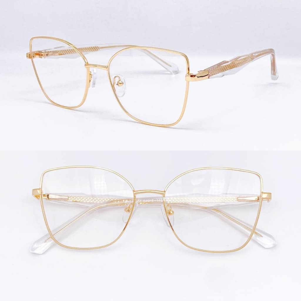 Armações Óculos Feminino quadrado metal Modelo novo moda