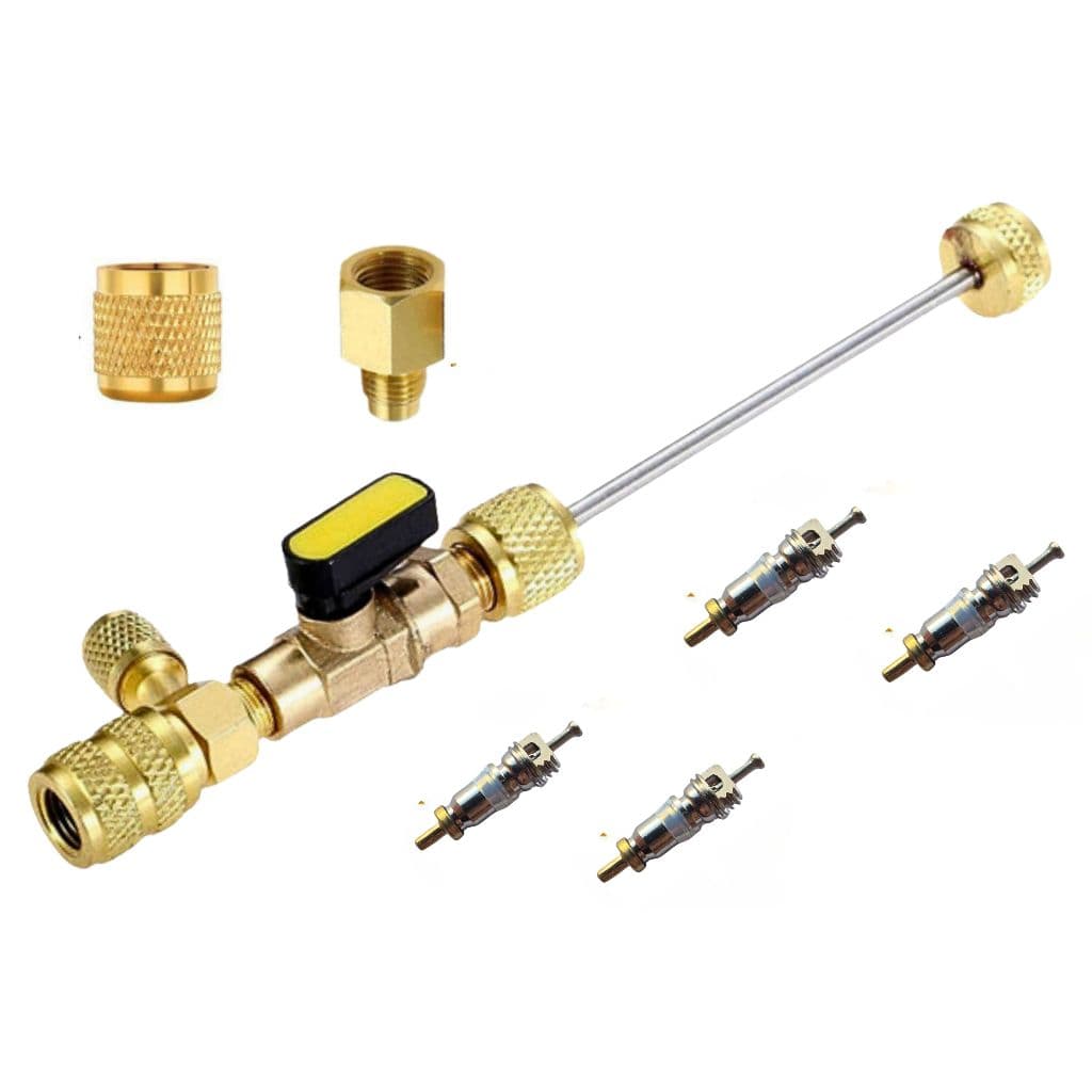 Kit 4 peças Extrator de válvula schrader Ar Condicionado Automotivo freezers refrigeradores Trak 1/4  5/16 gases