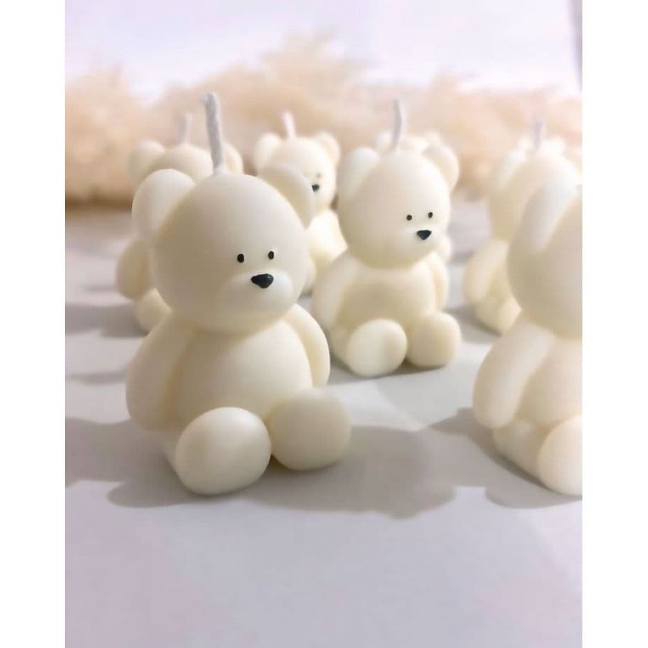 Vela aromática urso, lembrancinha de aniversário, chá de bebê, chá revelação, vela de ursinho aromática.