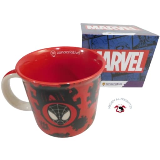 CANECA TOM HOMEM ARANHA SPIDERMAN CERAMICA ROSA 350ML ORIGINAL LICENCIADA MARVEL