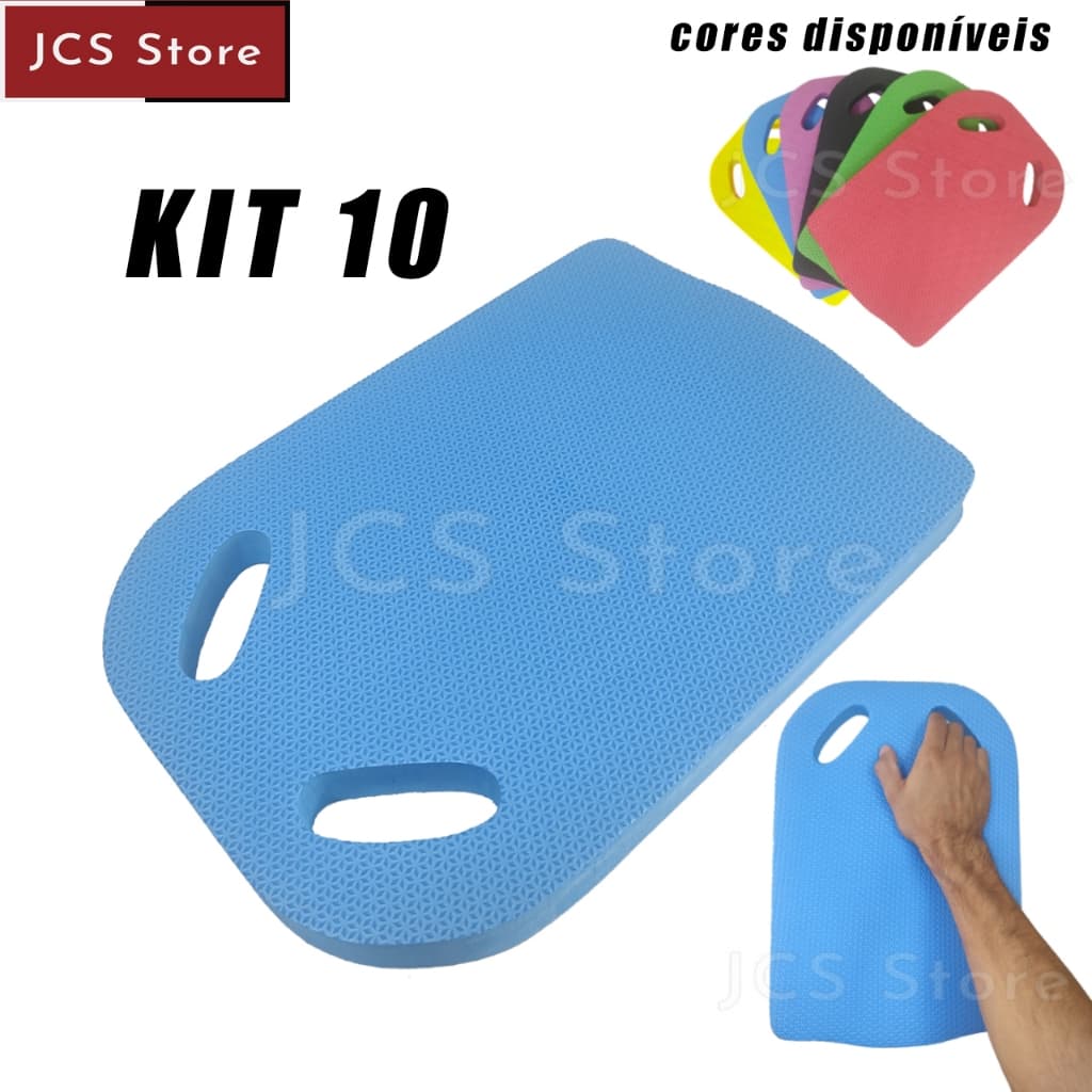 KIT 10 Prancha de Natação EVA Flutuante 41x28x3 Treino Hidroginástica Exercícios Aquáticos Piscina Academia