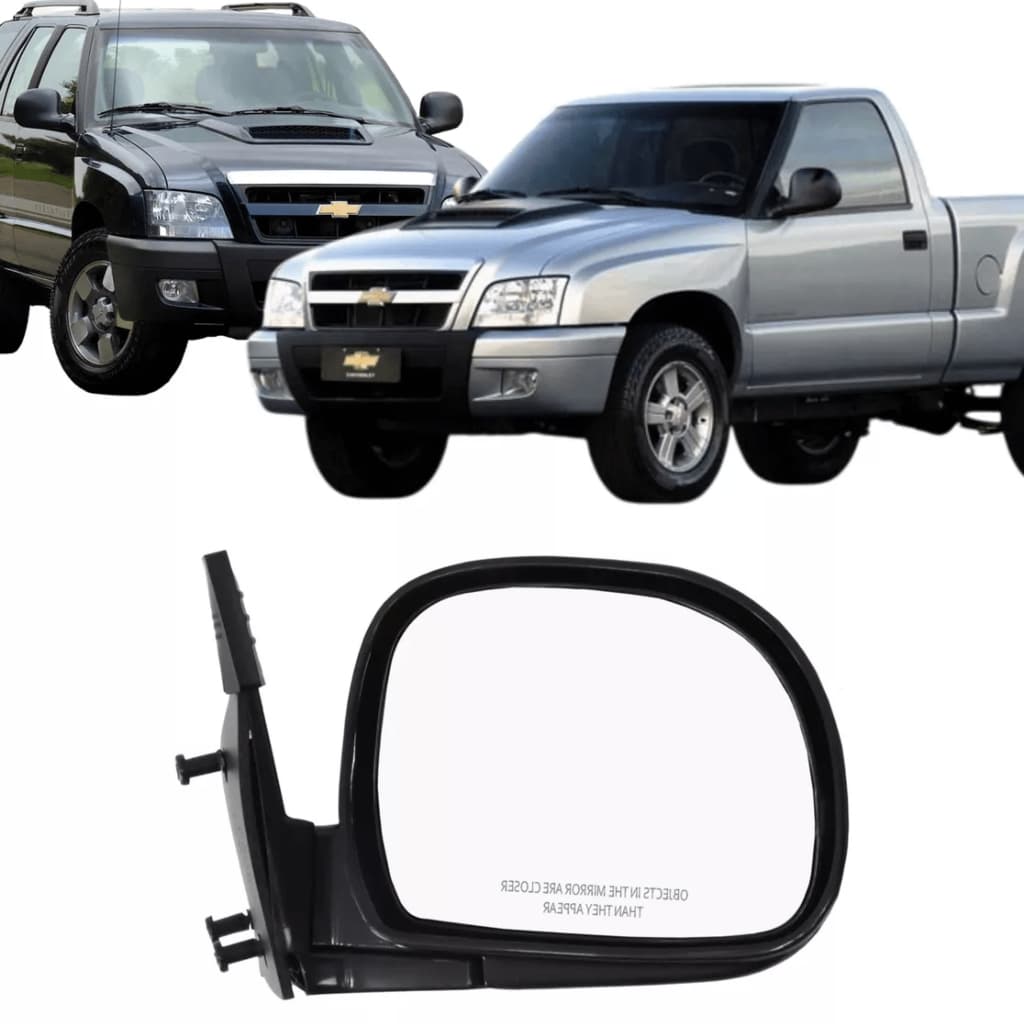 RETROVISOR S10 BLAZER 1995 A 2011 DIREITO COM REGULAGEM MANUAL EXTERNA
