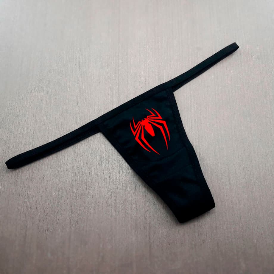 Calcinha Homem Aranha Fio Dental Spider-Man Estampa Quadrinhos Comics Marvel Super Heróis Spider Man