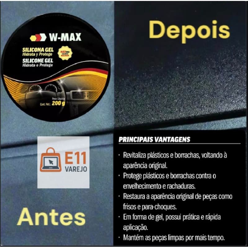 Silicone Gel 200g Alto Brilho - Wurth W-Max