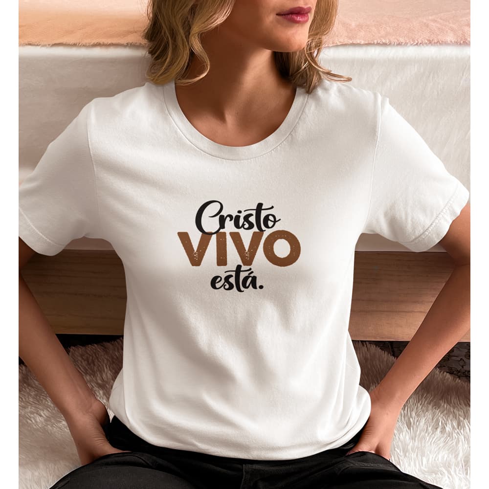 Camiseta Básica Branca, Algodão, Frase gospel "Até que Ele Venha;