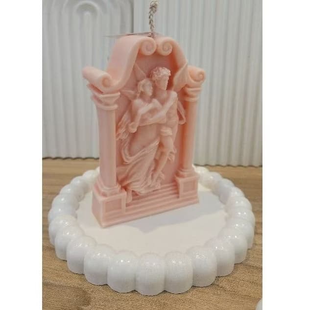 Vela casal de anjos arco/ vela perfumada/ vela aromática/ decoração aesthetic/ decoração minimalista/ dia dos namorados
