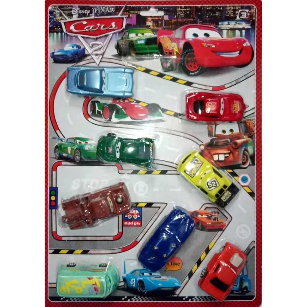 Kit com 8  Carrinhos Coleção Filme Carros Relâmpago Mc Queen. Pronta Entrega