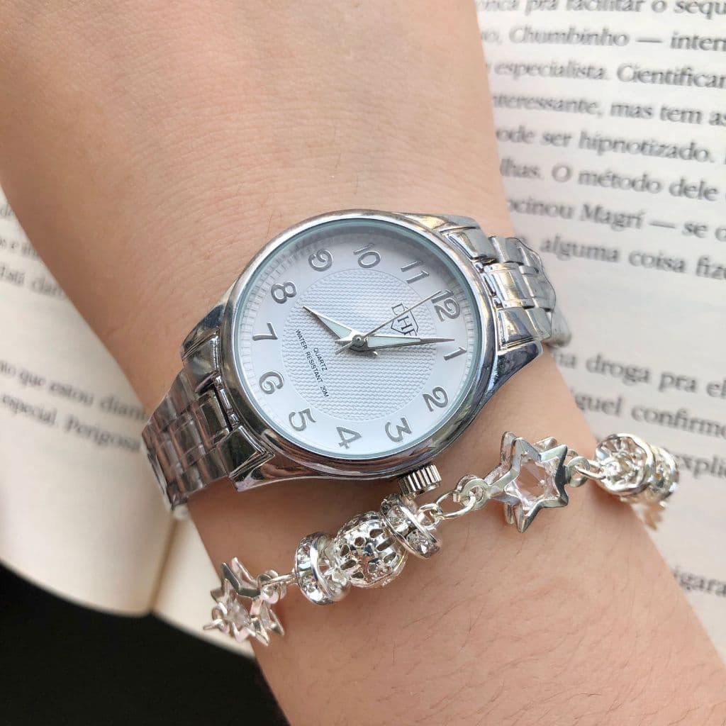Rel贸gio Feminino A Prova D'谩gua Dourado聽Rose