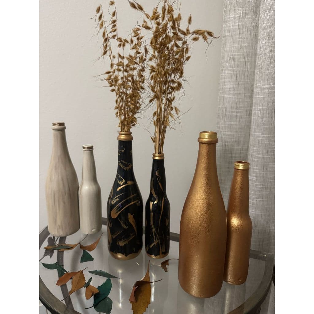 Kit com 02 Vasos de Vidro Artesanal Decorativo Para Casa Cozinha Jardim