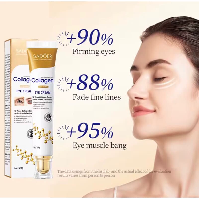 Sadoer colágeno creme para os olhos retinol creme para os olhos anti círculos escuros saco de olho endurecimento da pele