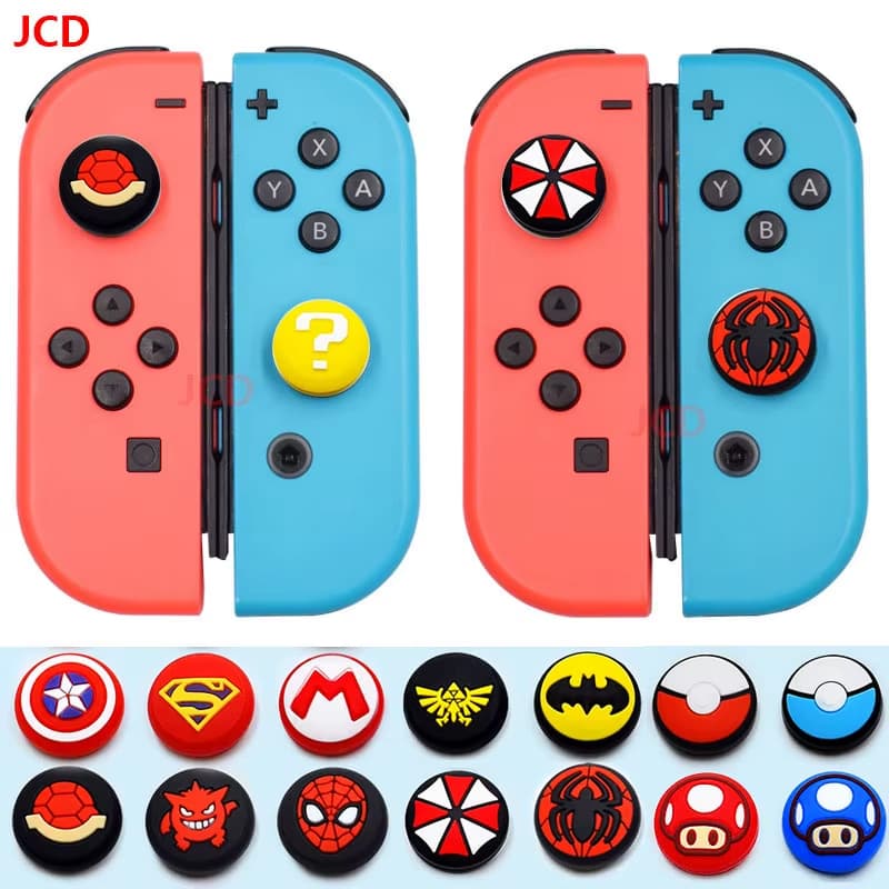 Grips Borrachinha Temáticas para analógico Nintendo Switch R36s R35 Anbernic Powkiddy