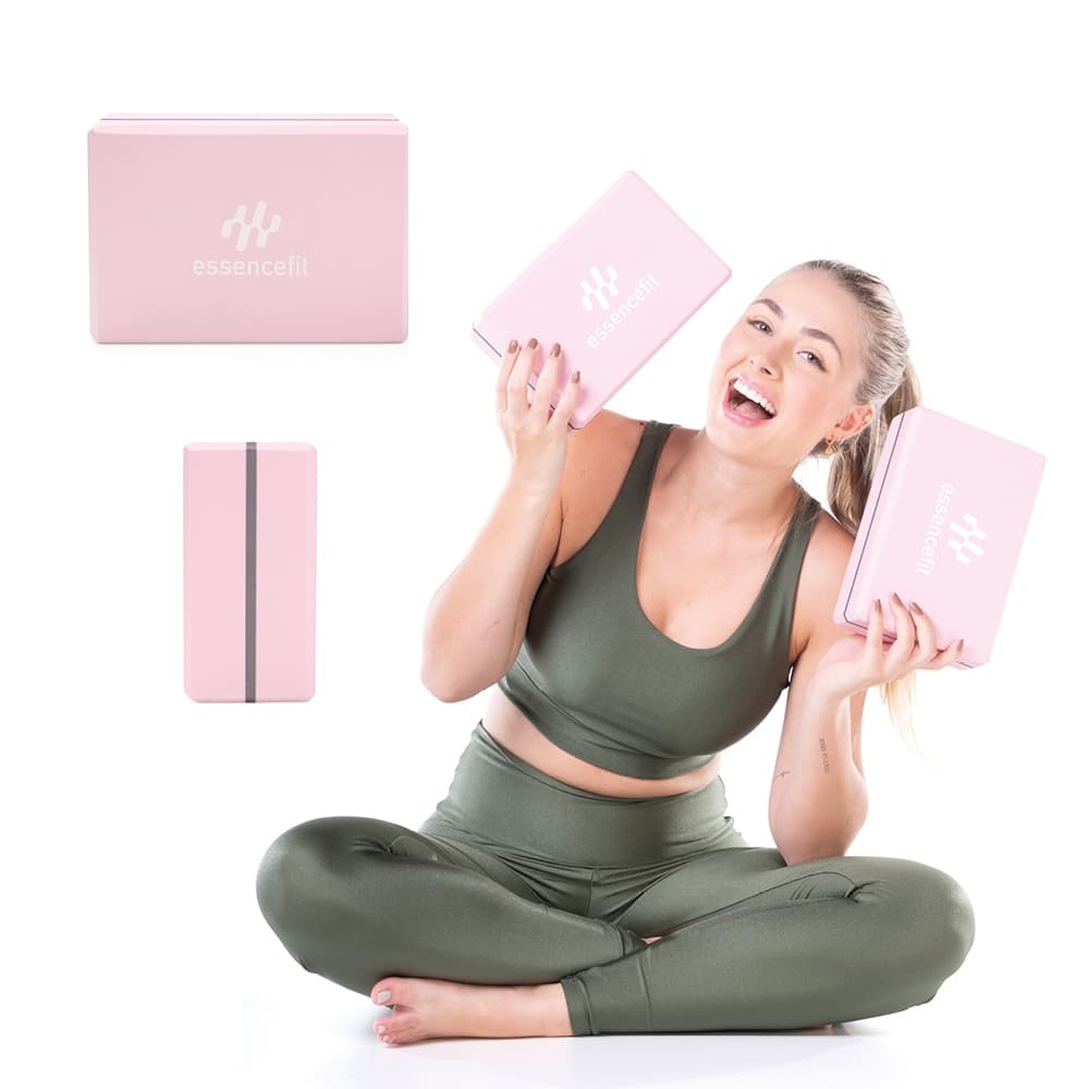 Bloco Tijolo de Pilates Yoga Fisioterapia Exercícios Alongamento Fitness 2UN
