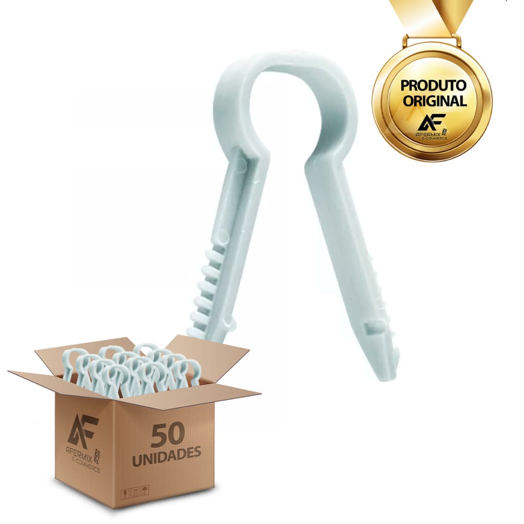 Kit 50 Buchas Clamp Fixação de Cabo Para Fio 6mm Abraçadeira