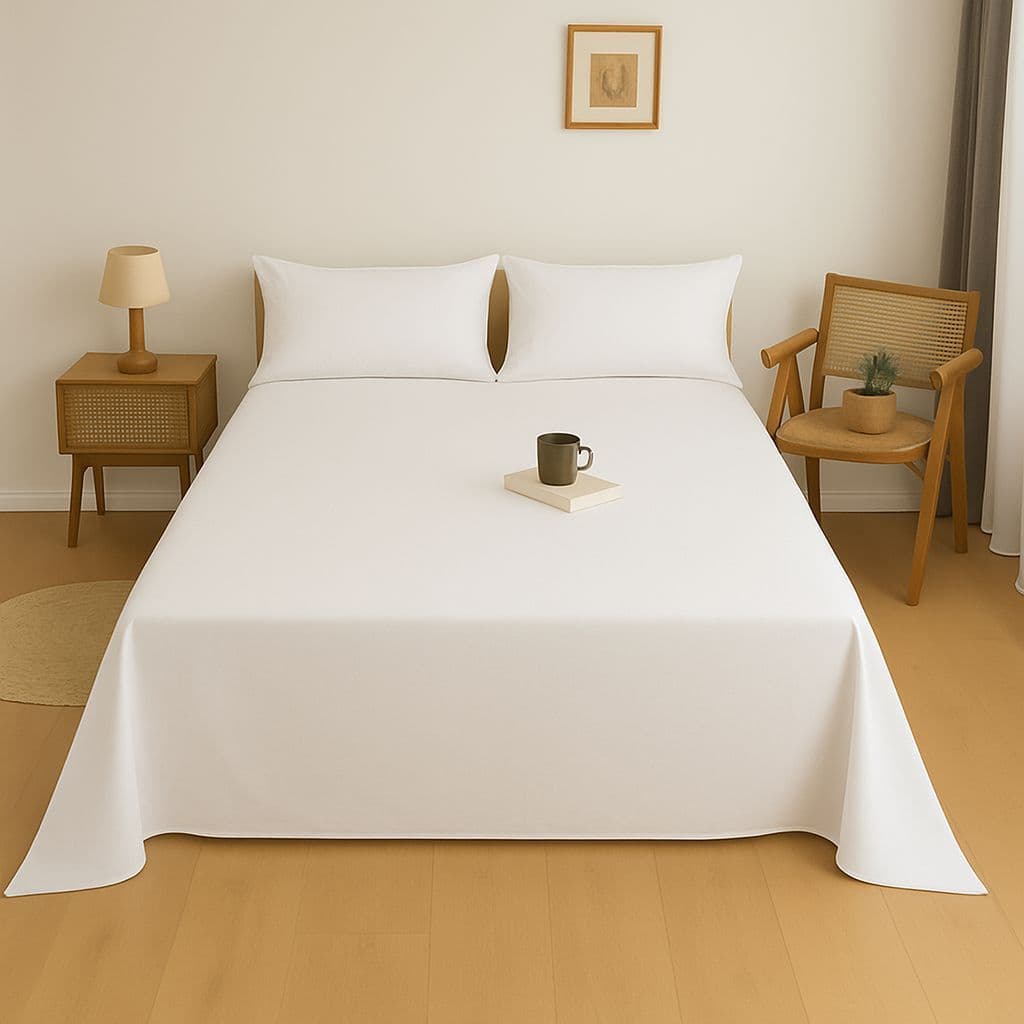 Kit 5 Lençol Superior Com Bainha Micro Percal Hotel Casal Queen Toque Aveludado