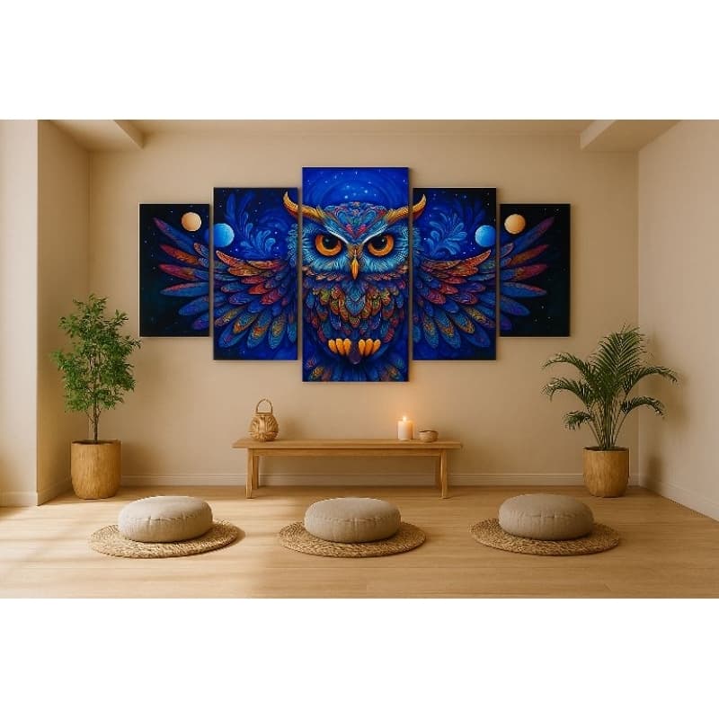 Quadro Decorativo Sala Quarto Cozinha Escritório Coruja Sabedoria