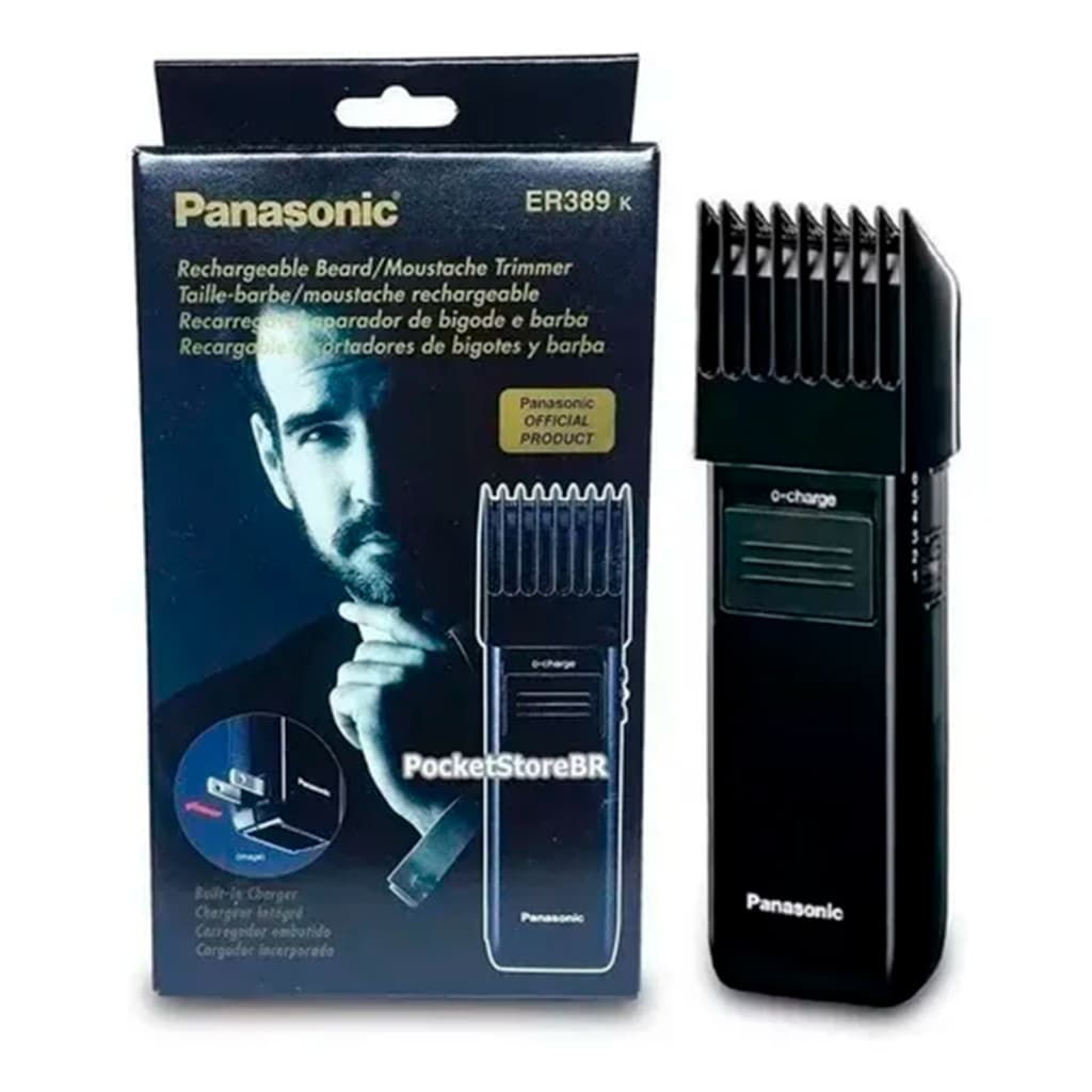 Maquina Panasonic Barba Pezinho Para Cortar Cabelo Er389k