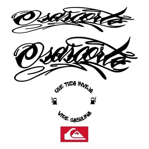 Kit 4 Adesivos Tanque + Osascorte Para-lama + Adesivo Viseira + Quiksilver Burrinho