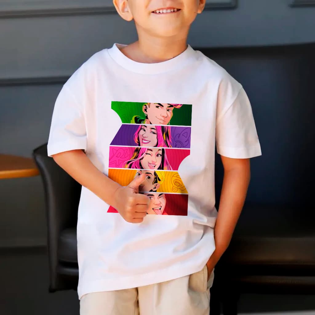 Camisa Camiseta Personalizada Tshirt Infantil Emilly Vick Katlen Void Leozin Robson Rato