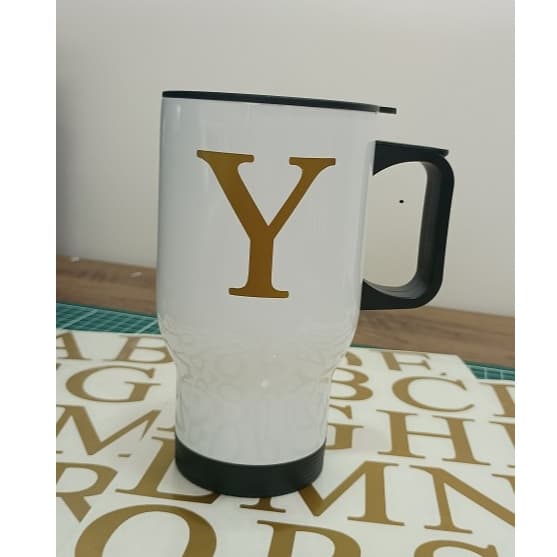Alfabeto letras vazada em adesivo vinil para xícaras- 5cm iniciais nome para cesta café manhã, lembrança festa casamento