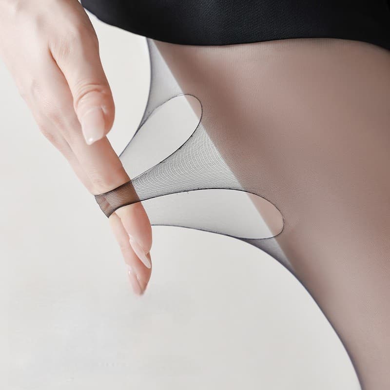 Meia Calça Fio 20 Clássica Europeu Não Desfia Meia-Calça Adulta Com Efeito Transparente