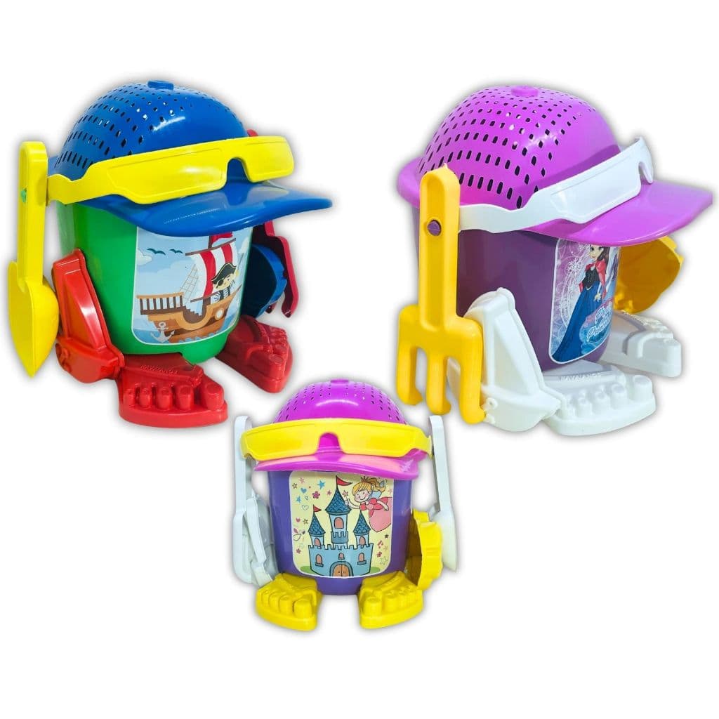 Baldinho De Praia Areia Infantil Com Brinquedos Forminhas Pazinhas Para Crianças Brincarem/Fazer Castelo
