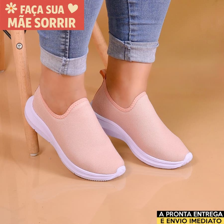 Tenis Feminino Meia Para Caminhada Academia Dia A Dia SlipOn Fitscarpa Envio Imediato Dia Das Mães