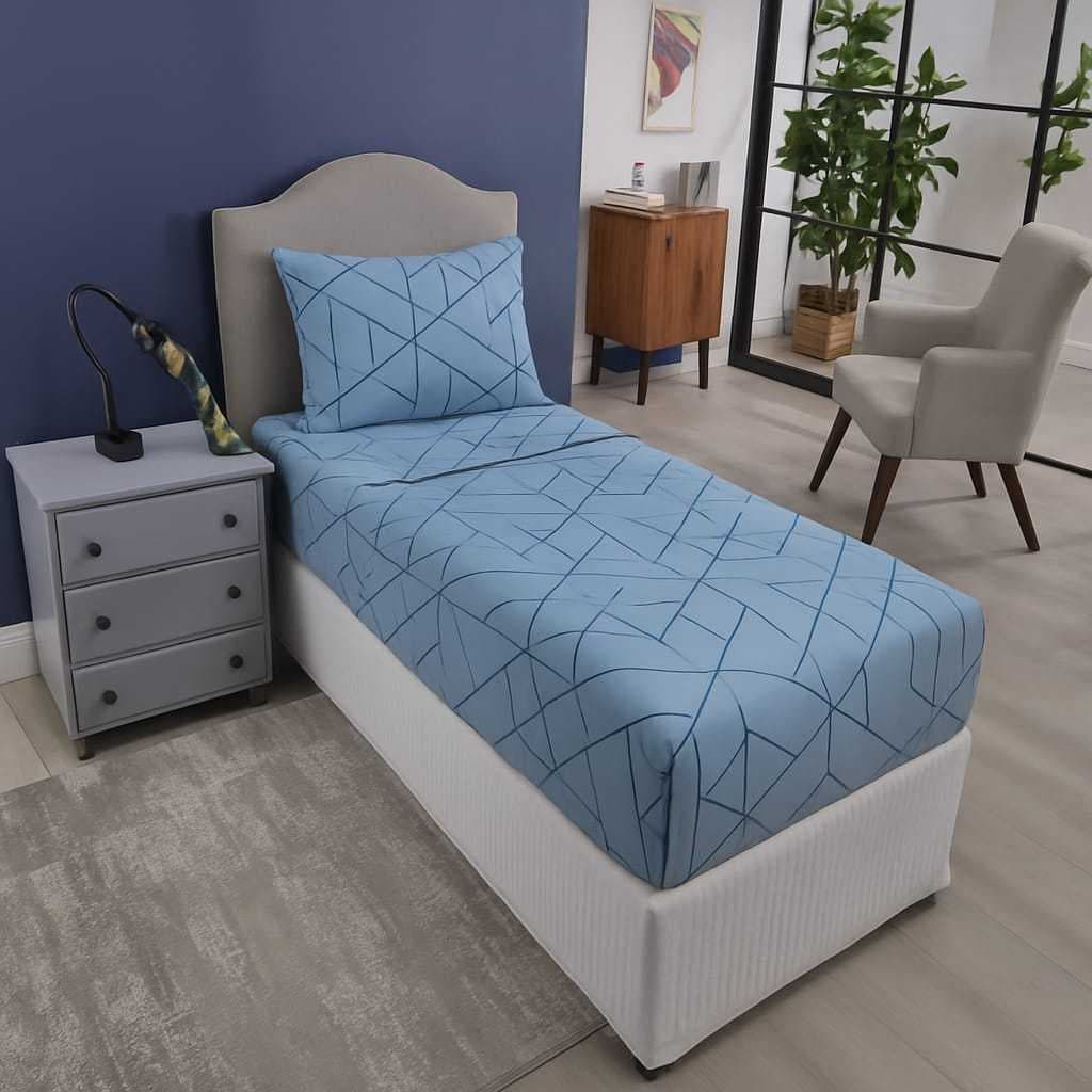 Jogo De Lençol Cama Box Solteiro 02 Peças Toque Macio Micropercal 200 Fios Premium