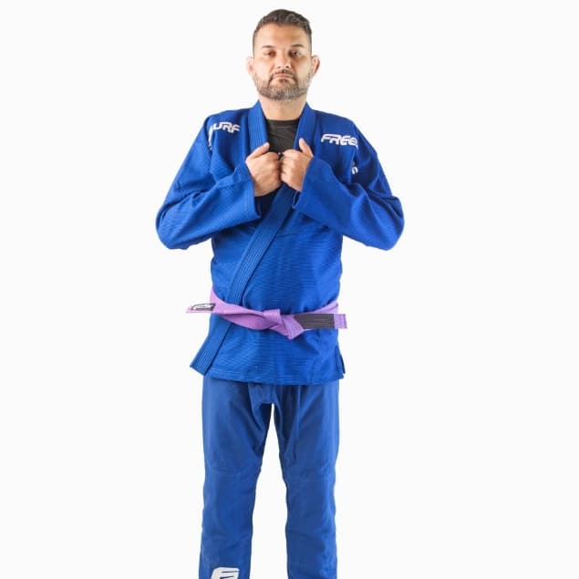 kimono Freesurf de Jiu Jitsu Adulto Kimono Trançado Grosso Azul  Envio Já!