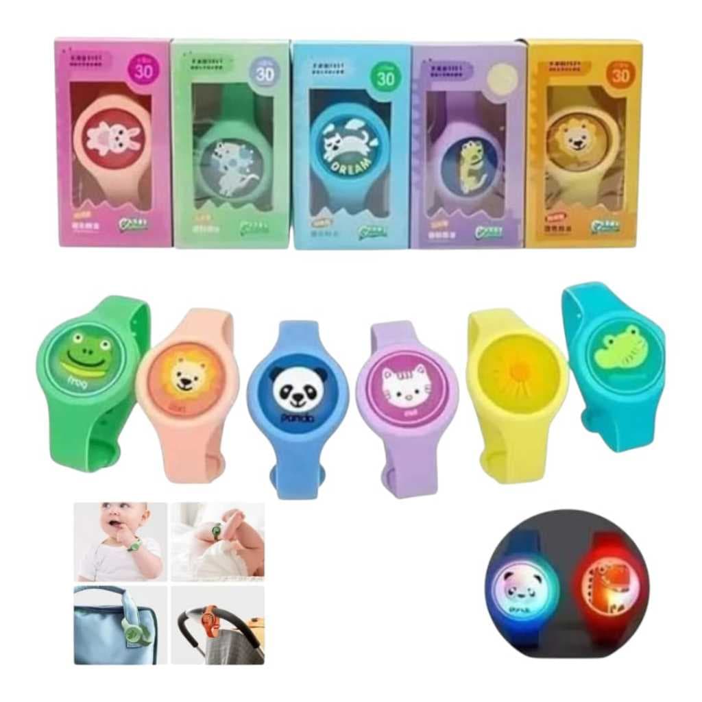 Pulseira Relógio Repelente Citronela Mosquito Pernilongo Infantil