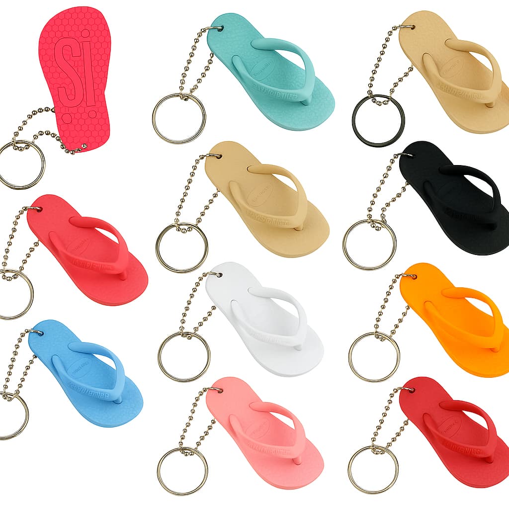 Kit 10 Chaveiro Mini Chinelo Chinelinho Brinde Personalizado