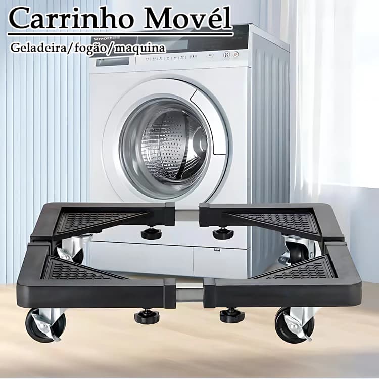 Base Com Roda Fogão Geladeira Freezer Lava Roupas Universal