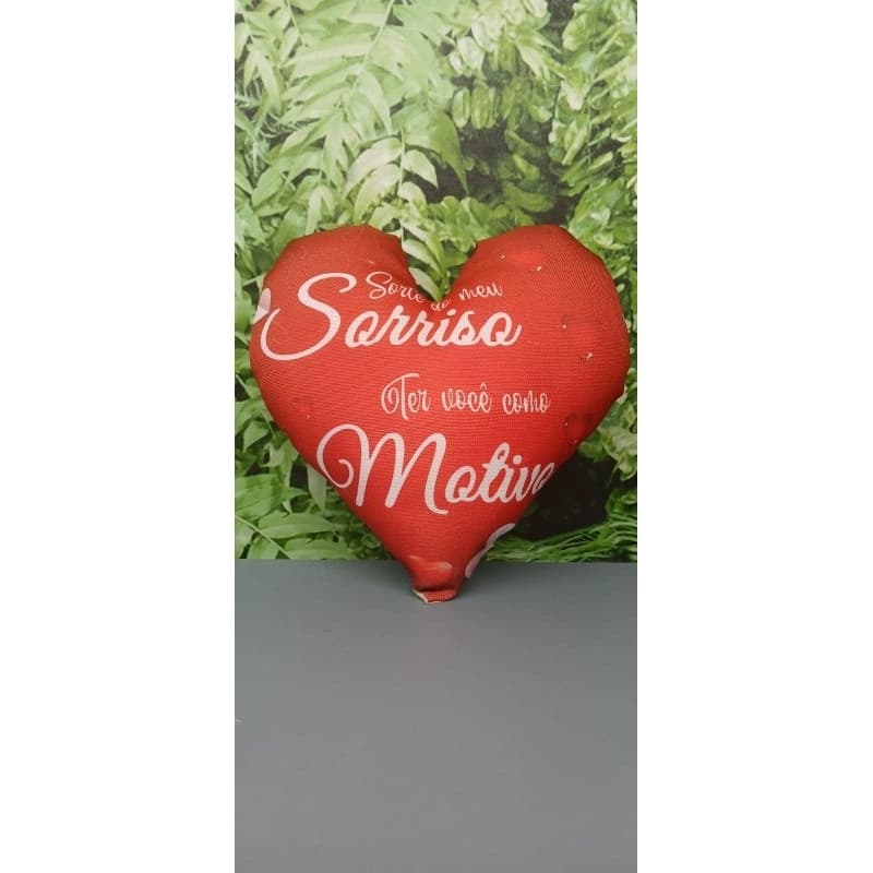 ALMOFADA PERSONALIZADA REDONDA, CORAÇÃO. 20cm